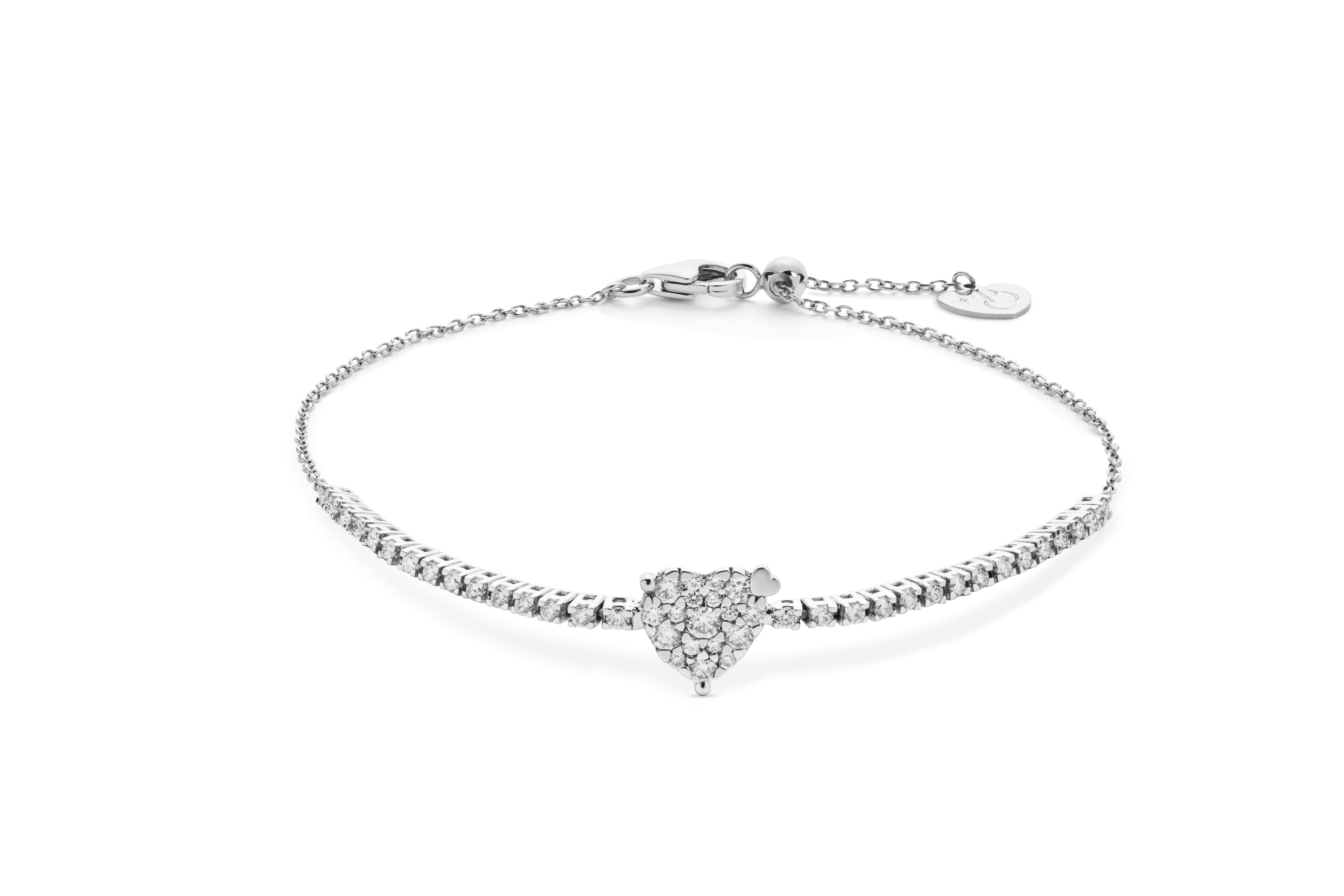 Bracciale tennis cuore